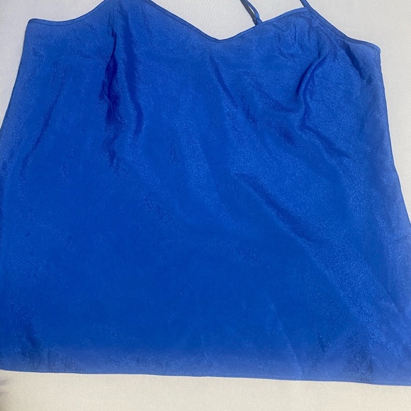 NWOT. Talbots Blue Sleeveless Asymmetrical Camisole - Picture 5 of 11